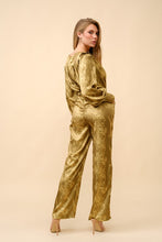 Load image into Gallery viewer, Acid Wash Satin Belted Jumpsuit