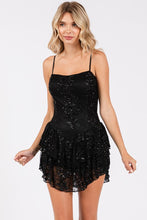 Load image into Gallery viewer, Beaded Laced Mini Dress