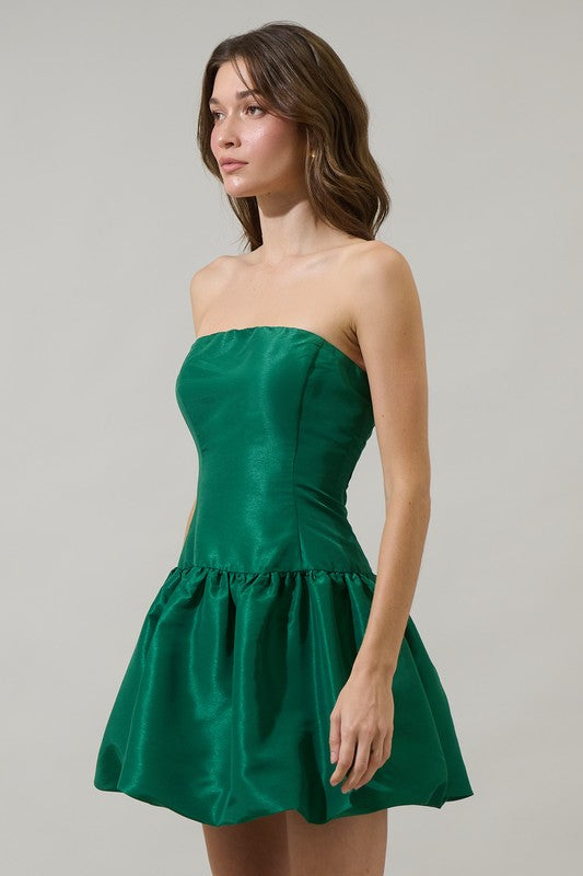 Strapless Bubble Mini Dress