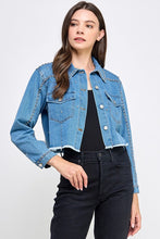 Load image into Gallery viewer, Bling Details Denim Jacket