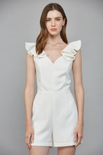 Load image into Gallery viewer, Ruffle Shoulder Detail V neck Romper