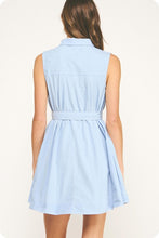 Load image into Gallery viewer, Contrast Top Stitch Mini Shirt Dress
