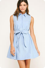 Load image into Gallery viewer, Contrast Top Stitch Mini Shirt Dress