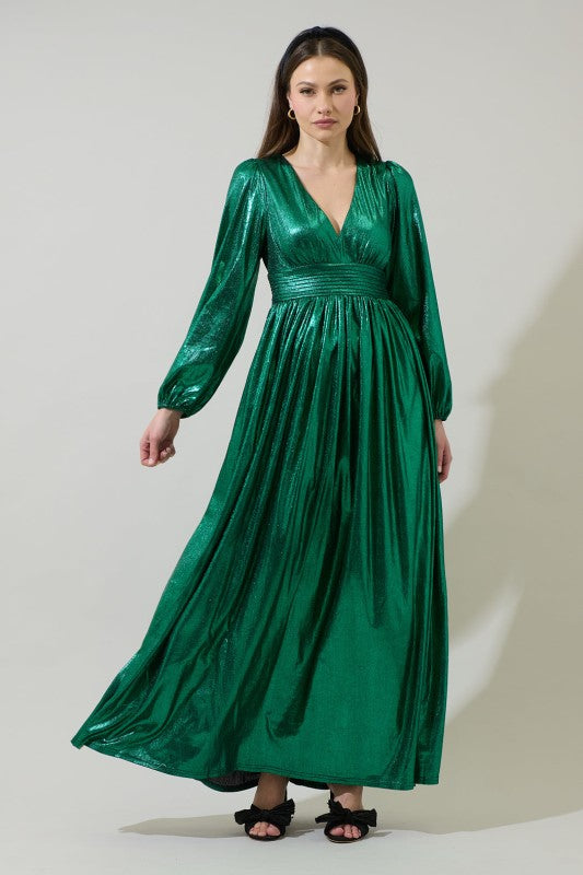 Tasha Metallic Maxi Dress