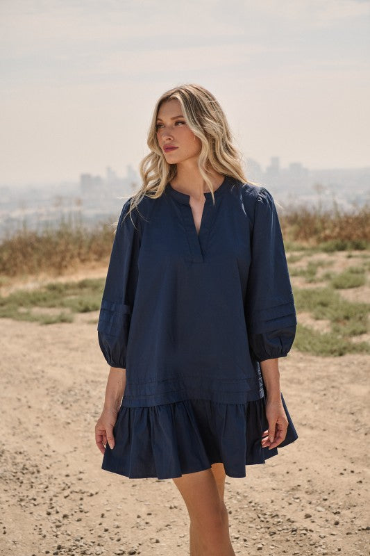 Velma Ruffle Shift Dress