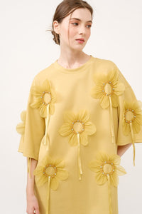 Giant Flowers Tshirt Dress