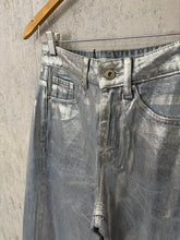 Load image into Gallery viewer, Metallic Wide Leg Jeans