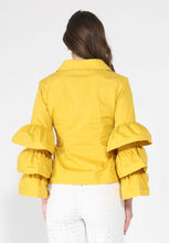 Load image into Gallery viewer, GRACIA-Ruffle Sleeve Cross Body Solid Top