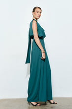 Load image into Gallery viewer, Sleeveless Draped Scarf-Neck Jumpsuit