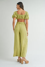 Load image into Gallery viewer, Puff Sleeves Cut Out Linen Set