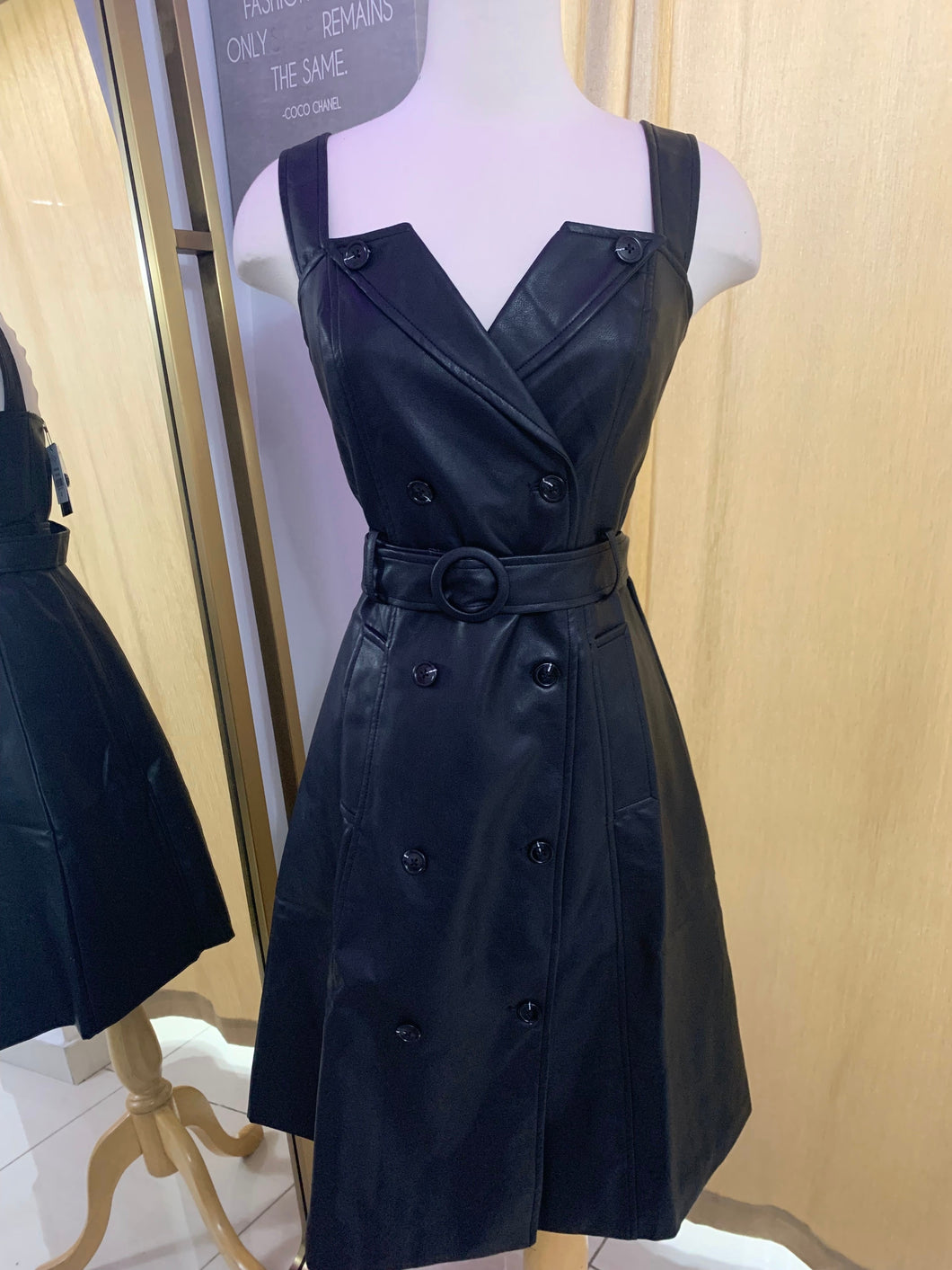 gracia leather dress Gracia Neon Green Leather Dress