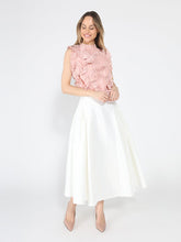 Load image into Gallery viewer, GRACIA-Sleeveless Sheer Top with Ruffled Appliques