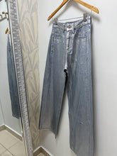 Load image into Gallery viewer, Metallic Wide Leg Jeans