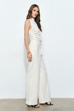 Load image into Gallery viewer, Asymmetric Draped Belted Sleeveless Jumpsuit