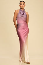 Load image into Gallery viewer, Ombre Halter Cowl Dress
