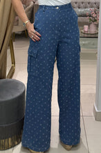 Load image into Gallery viewer, GRACIA-Denim Cargo Jeans