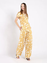 Load image into Gallery viewer, GRACIA-Floral Satin Wrap Top &amp; Pant Set