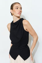 Load image into Gallery viewer, Classic Cowl Neck Surplice Waist Sleeveless Top