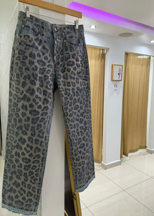 Metallic Leopard Jeans