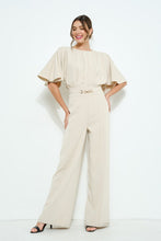Load image into Gallery viewer, Flutter Kimino Sleeve Buckle Detail Wide Jumpsuit