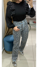 Load image into Gallery viewer, Metallic Leopard Jeans