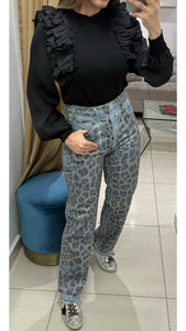 Metallic Leopard Jeans