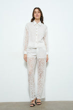 Load image into Gallery viewer, Sheer Lace Button-up Top &amp; Pant Set