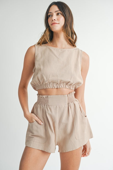 Linen Matching Short Set