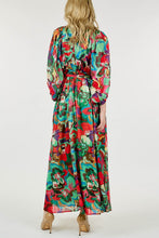 Load image into Gallery viewer, Whimsical Abstract Floral Print Bubble Sleeves Dress