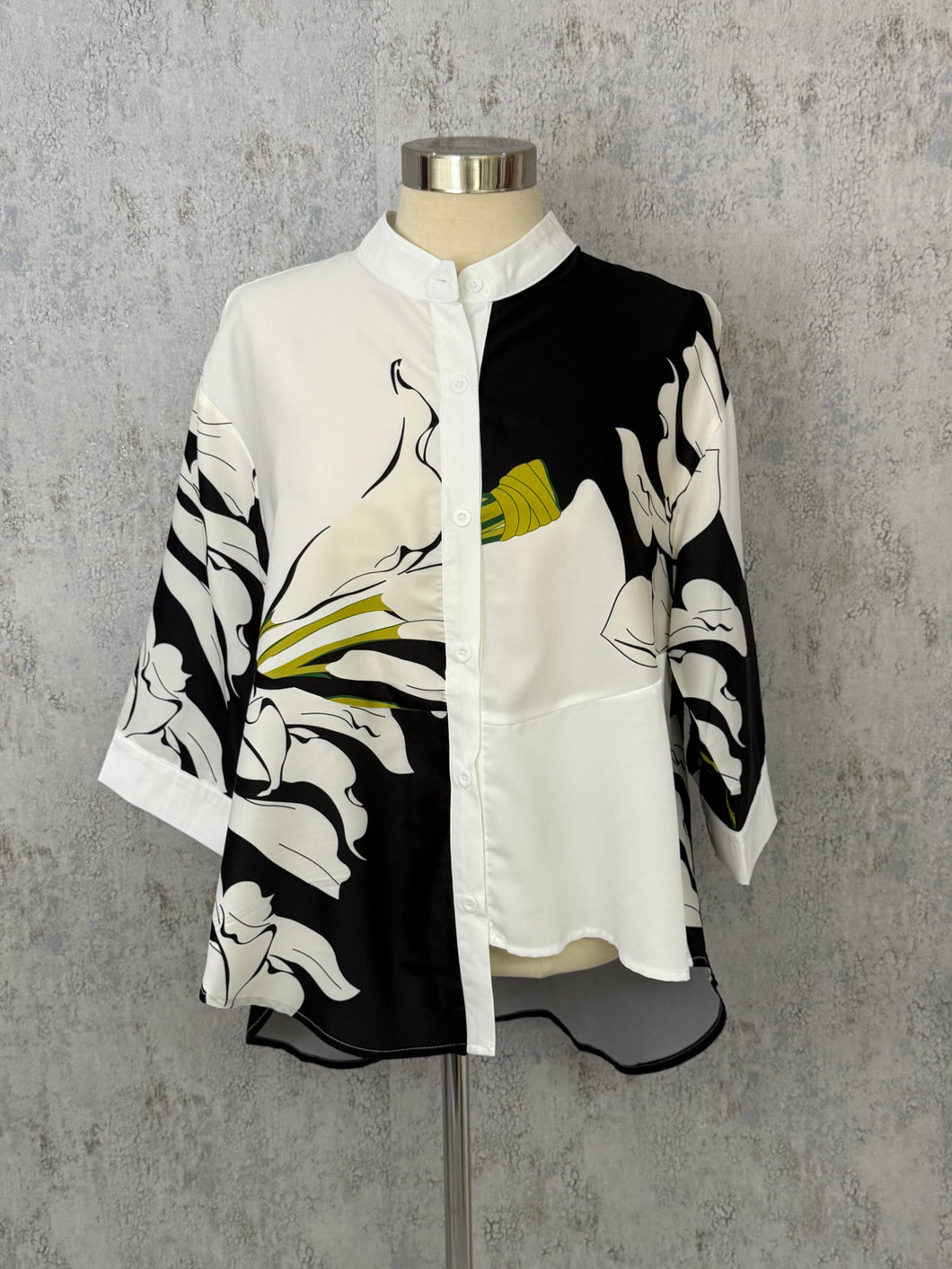 Asymmetric Button Down Top