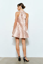 Load image into Gallery viewer, Satin Rhinestone Embellished Floral Mini Dress
