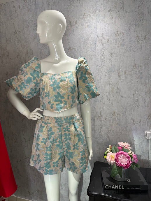 Floral Jacquard Matching Set