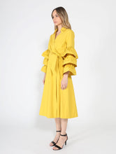 Load image into Gallery viewer, GRACIA-Wrapped design layered sleeve midi dress