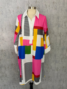 70's Radio Era Button Down Dress