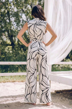 Load image into Gallery viewer, Abstract Black &amp; White Jumpsuit