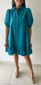 Levy Button Down Shift Dress