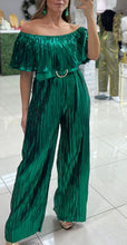 Load image into Gallery viewer, Metallic Off Shoulder Jumpsuit