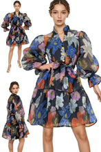 Load image into Gallery viewer, Floral Organza Oversized Bubble Sleeves