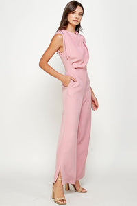 Cowl Neck Draped Jumpsuit