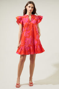 Maylene Floral Ruffle Shift Dress