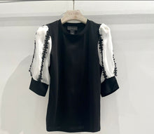 Load image into Gallery viewer, GRACIA-See Through Sleeves Laced Top