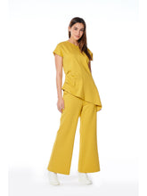Load image into Gallery viewer, GRACIA-Asymmetric Cut Ruched-Side Top &amp; Pant Set