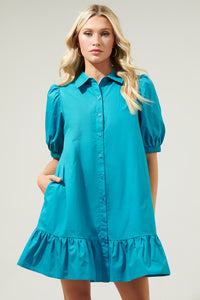 Levy Button Down Shift Dress