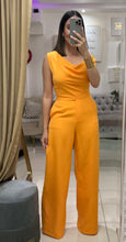 Load image into Gallery viewer, Tangerine Asymmetric Sleeve Top-SET