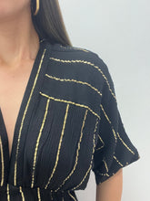 Load image into Gallery viewer, Metallic Stripes Kimono