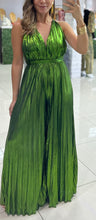 Load image into Gallery viewer, Metallic Pleated Jumpsuit