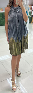 GRACIA-Ombre Metallic Dress