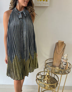 GRACIA-Ombre Metallic Dress