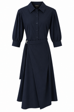 Load image into Gallery viewer, Bottom Wrap Shirt Collared Dress