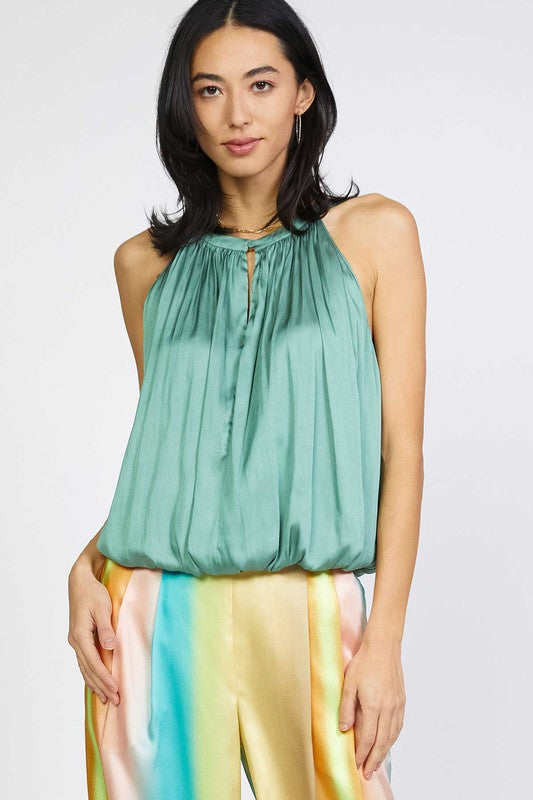 Bubble Halter Neck Blouse